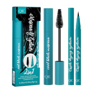 2-in-1 Waterproof Black Mascara and Eyeliner Set: Quantity and Size Mascara with Fantastic, Smudge-Proof Liquid Eyeliner – Lengthy-Lasting and Clump-Free