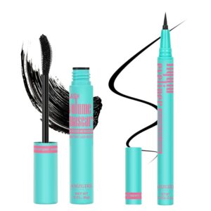 AMZGlRL Waterproof Black Lash Mascara and Eyeliner Make-up Set – Lengthy-Lasting, Fast-Drying Beauty Package, 1 Set