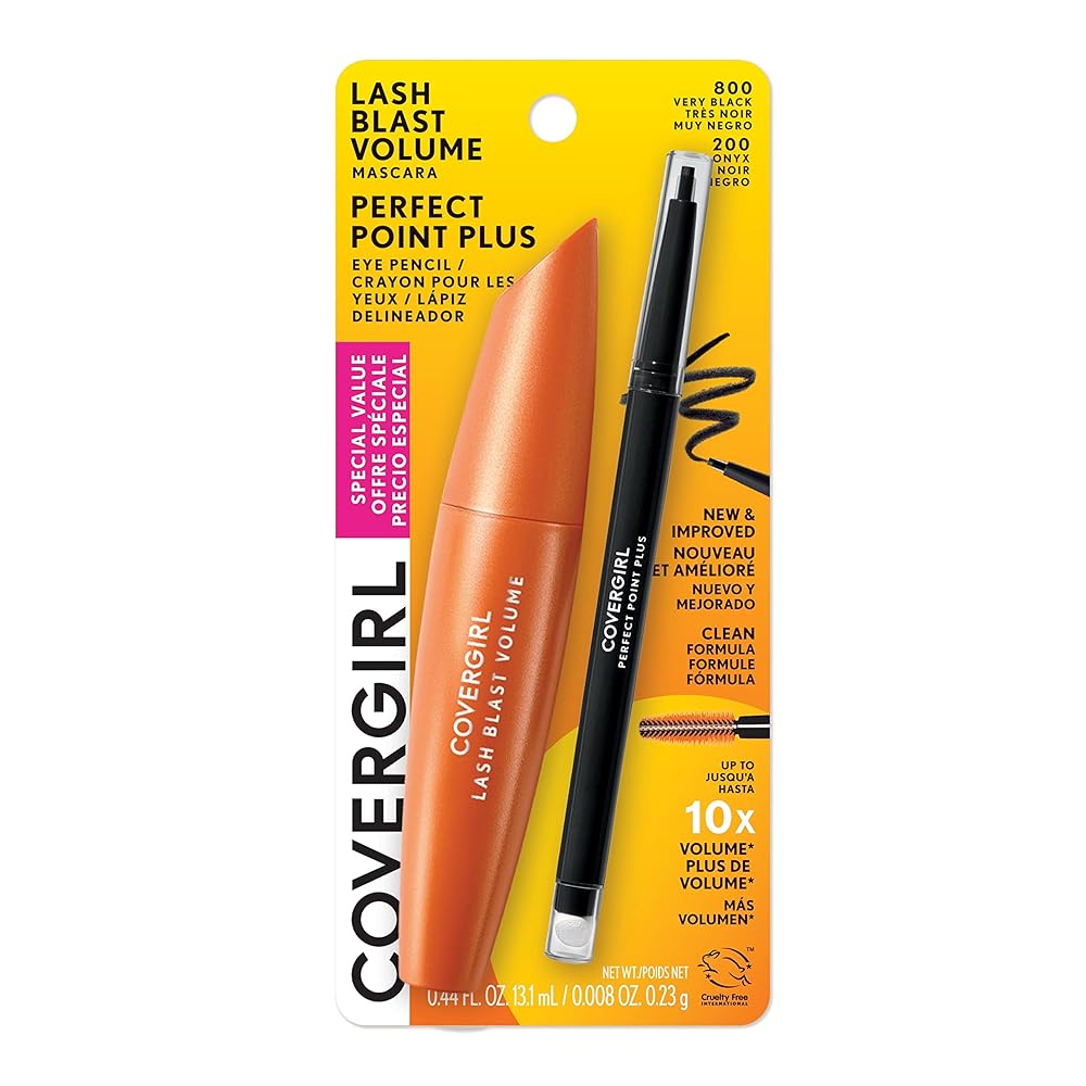 Covergirl Lash Blast Quantity Mascara in Very Black & Good Level Plus Eyeliner Pencil in Black Onyx