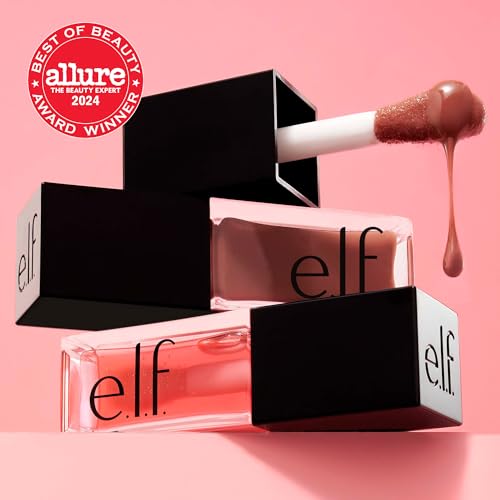 e.l.f. Glow Reviver Lip Oil - Nourishing Tinted Components for a Excessive-Shine End, Enriched with Jojoba Oil, Vegan & Cruelty-Free, in Jam Session Shade